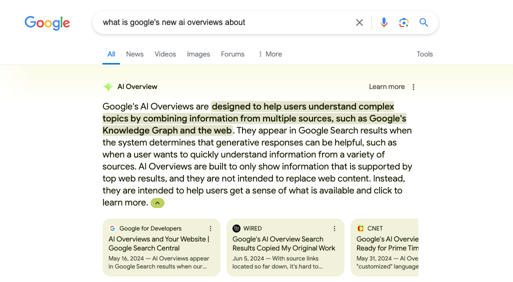 AI in your search results? The latest on Google’s shiny new toy.